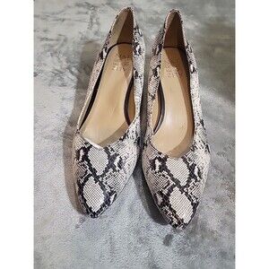 Naturalizer Women's 6W  Pumps Pointed Toe Wedge Snake Skin Print